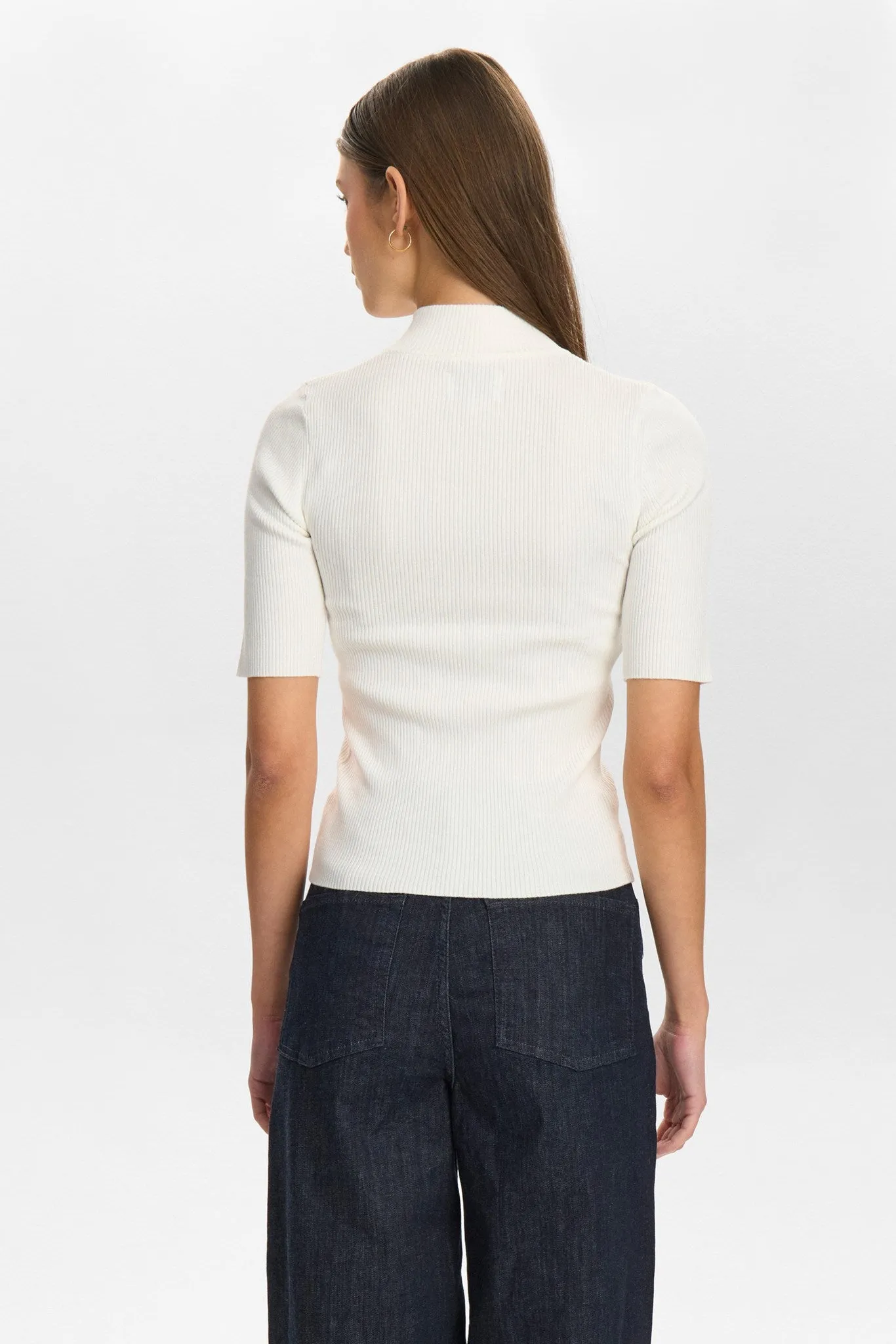 NUBIA SS PULLOVER CROPPED - Cloud Dancer