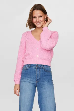 NUMIRNA CROPPED CARDIGAN - Fuchsia Pink