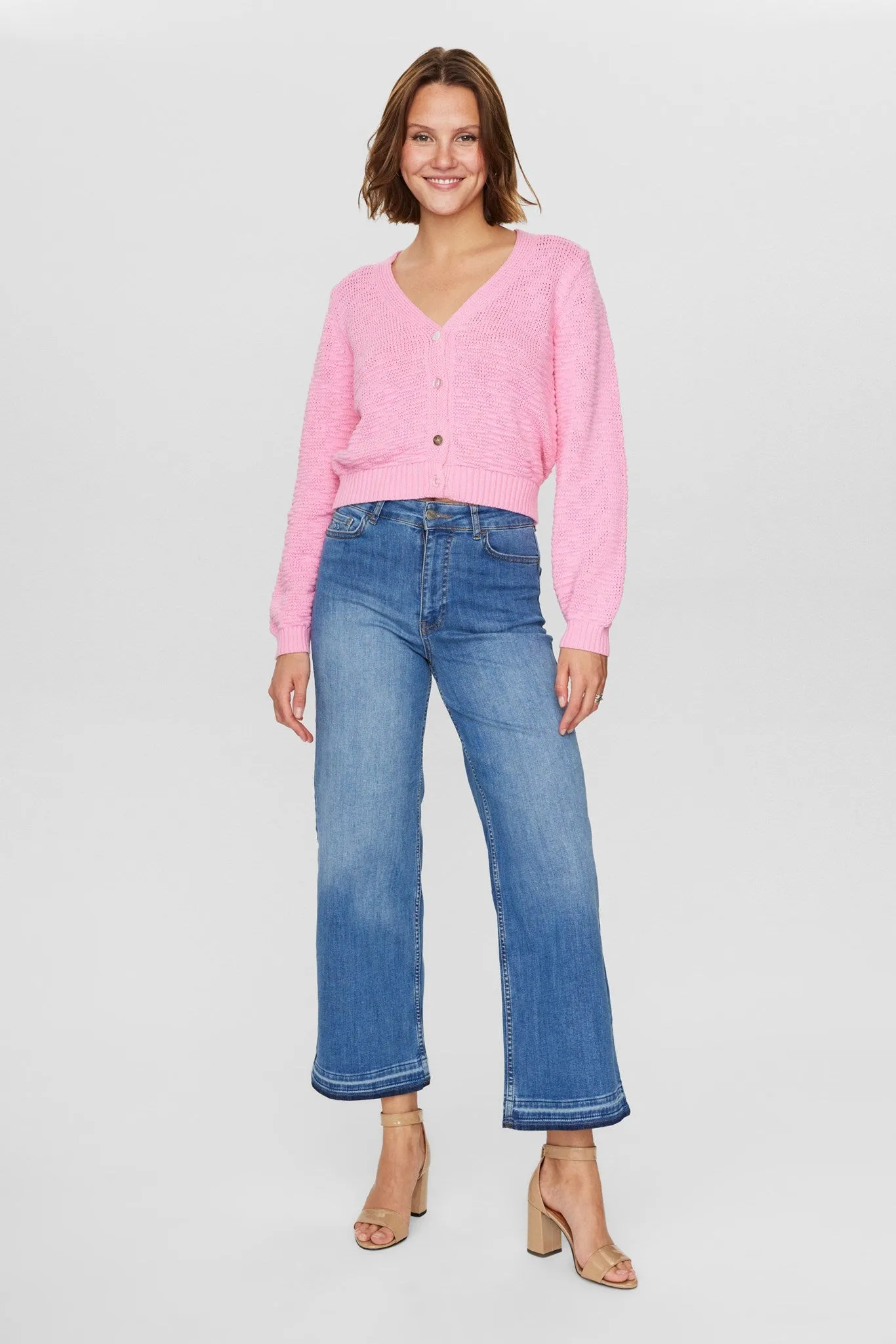 NUMIRNA CROPPED CARDIGAN - Fuchsia Pink