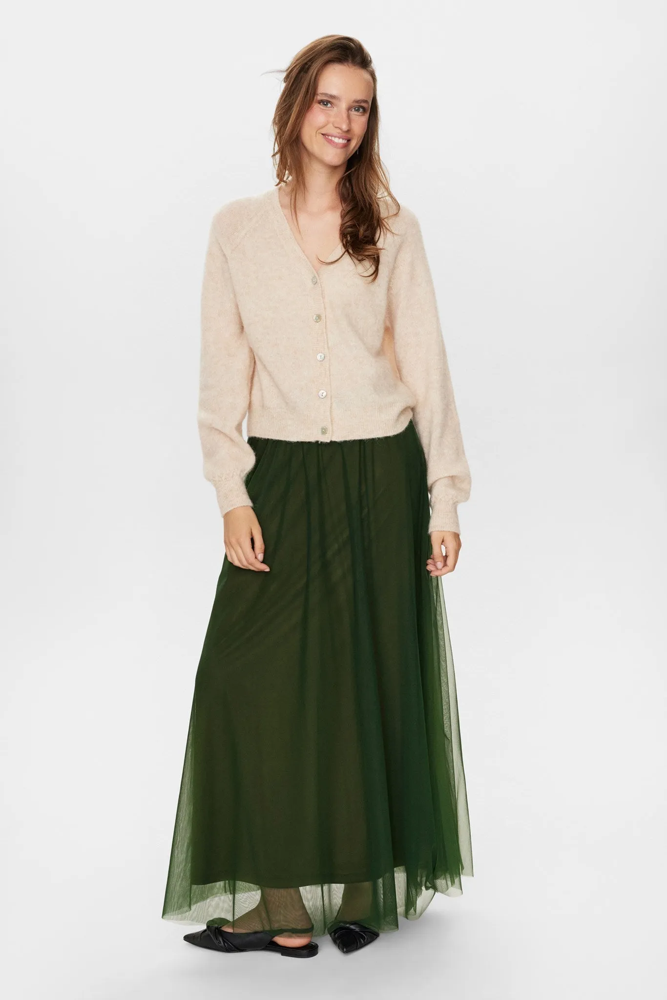 NURIETTE V-NECK CARDIGAN - Sun Kiss