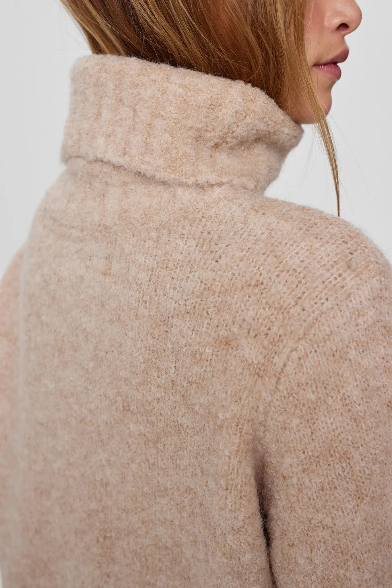 NUWILLA CROPPED PULLOVER  - Birch Melange