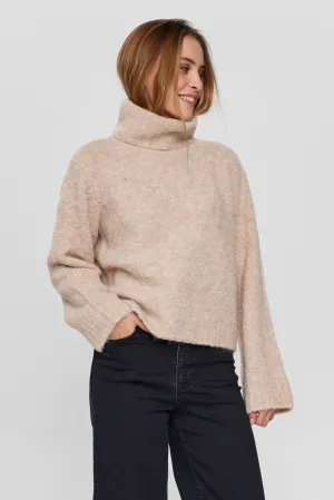 NUWILLA CROPPED PULLOVER  - Birch Melange