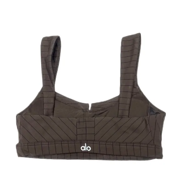 NWT ALO Yoga Pinstriped Sports Bra (see matching Flared Leggings also listed)