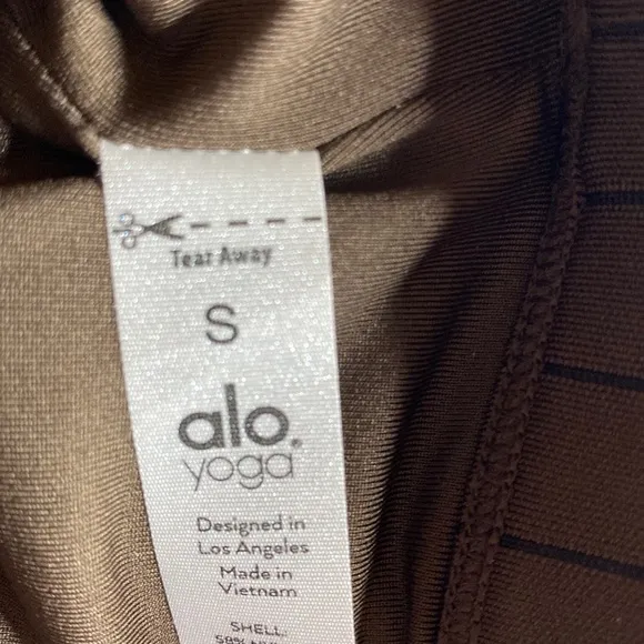 NWT ALO Yoga Pinstriped Sports Bra (see matching Flared Leggings also listed)