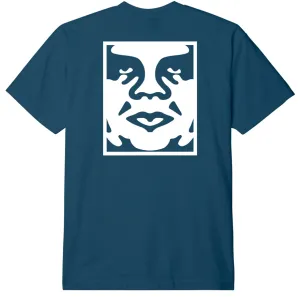 Obey bold icon heavyweight tee Legion blue