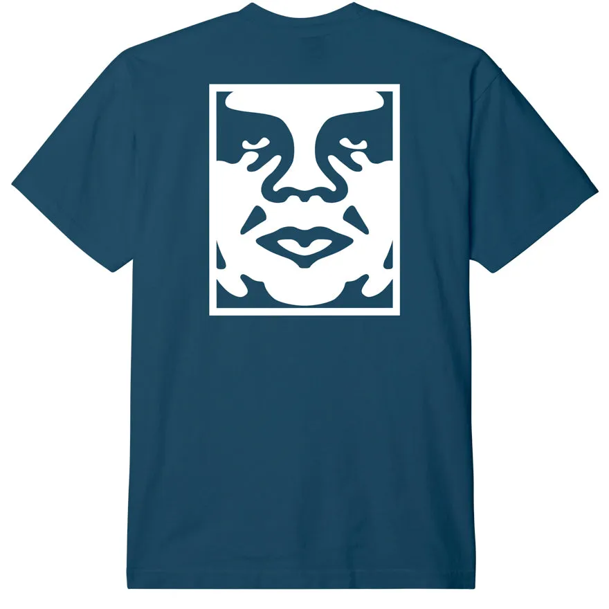 Obey bold icon heavyweight tee Legion blue