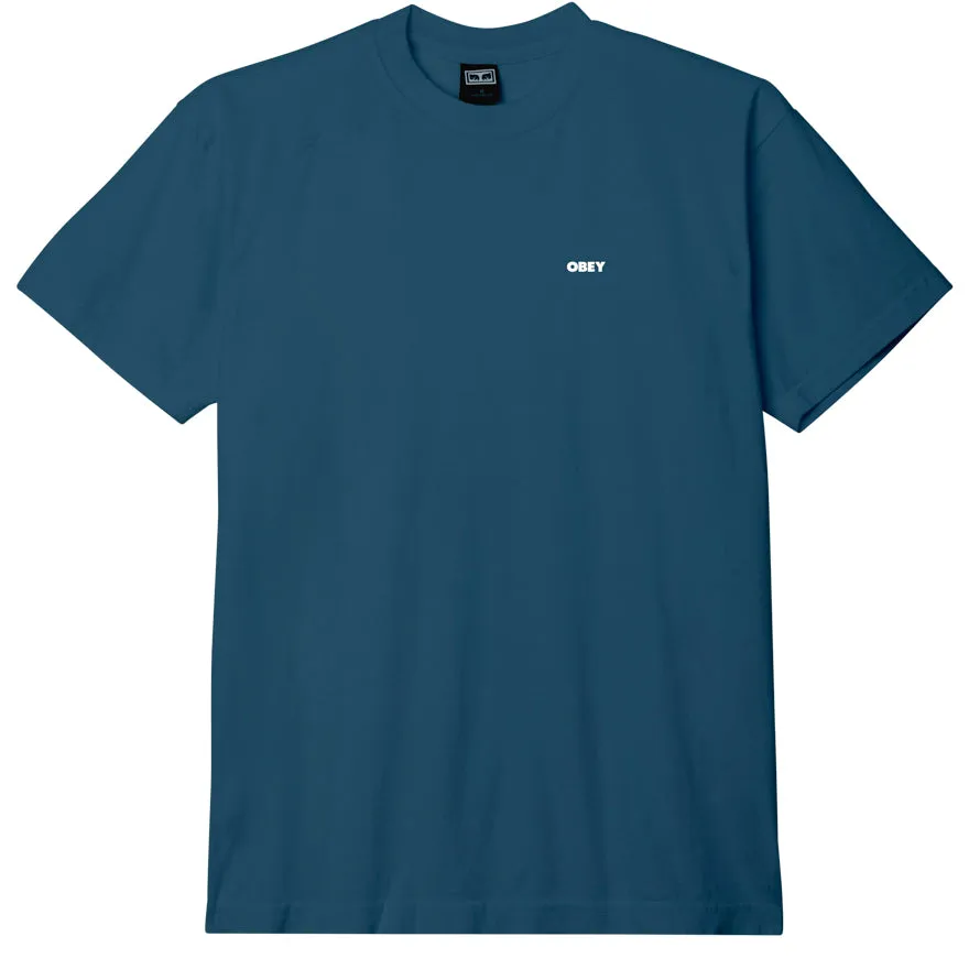 Obey bold icon heavyweight tee Legion blue