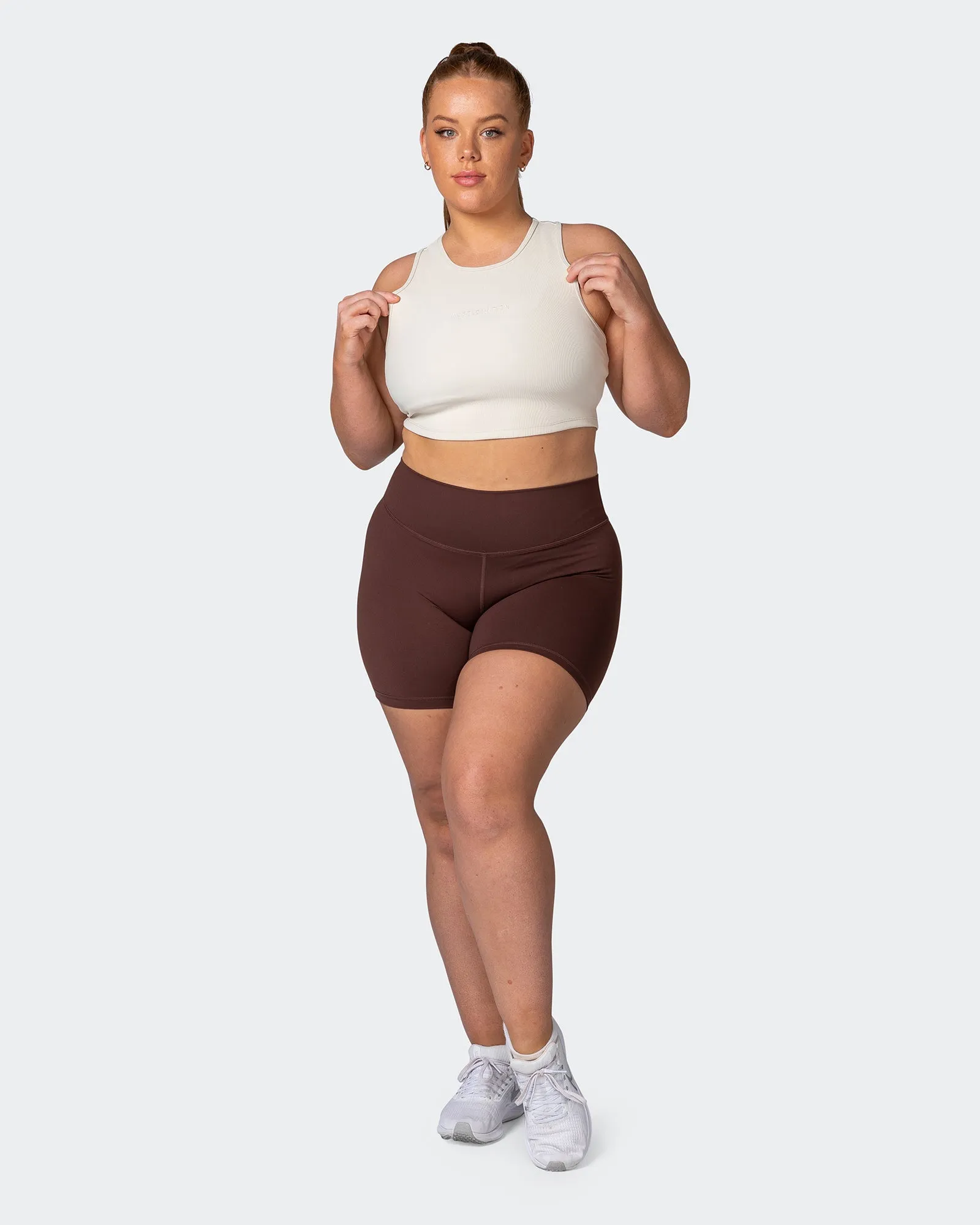 Off Duty Rib Cropped Tank - Cream