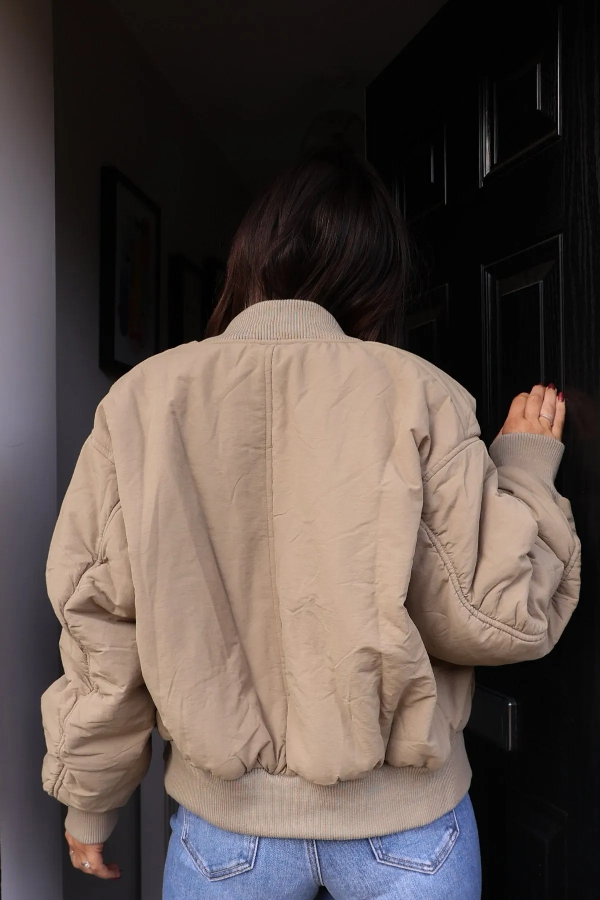 Olive Bomber Puffer Jacket - FINAL SALE