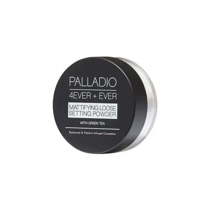Palladio 4ever ever mattifying loose setting powder with green tea