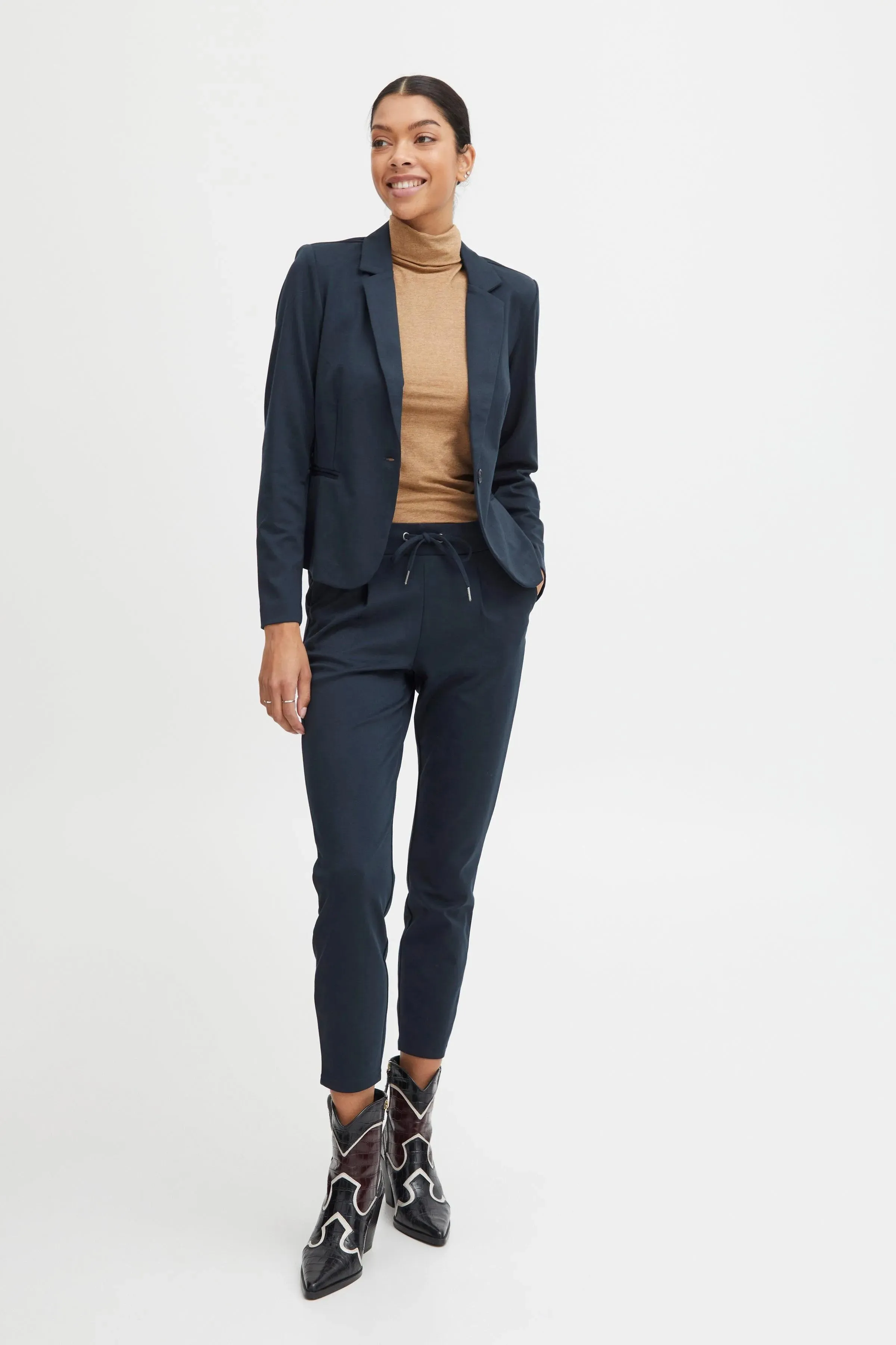 Pantalones B.Young Rizetta Cropped Copenhagen Night