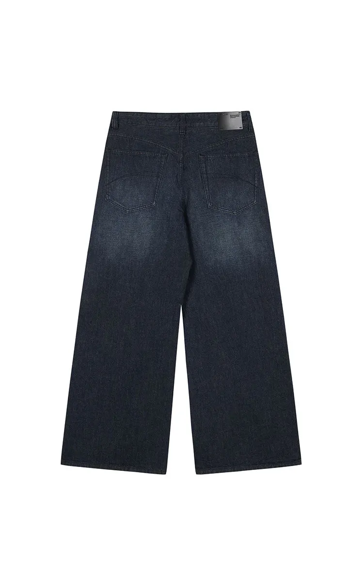Pants / JNBY Wide-Leg Cuffed Denim Pants