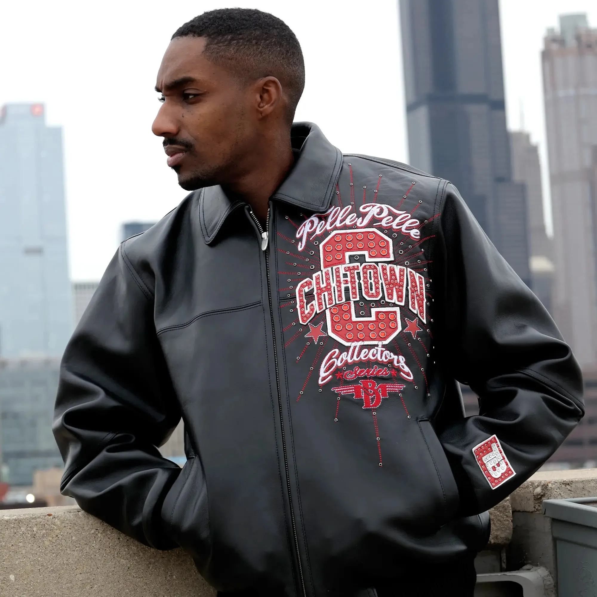 Pelle-Pelle X TB Men's Chi-Town Leather Jacket