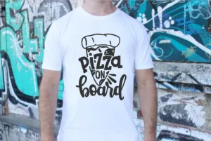 Pizza On Board Adult Tee