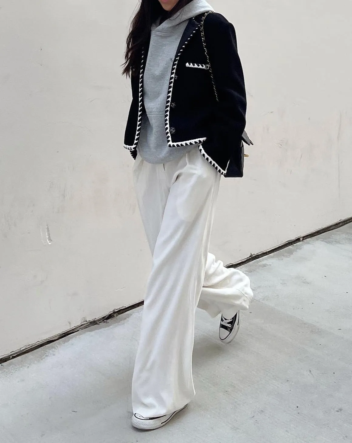 Pleated Wide Leg Linen Pants in Ivory