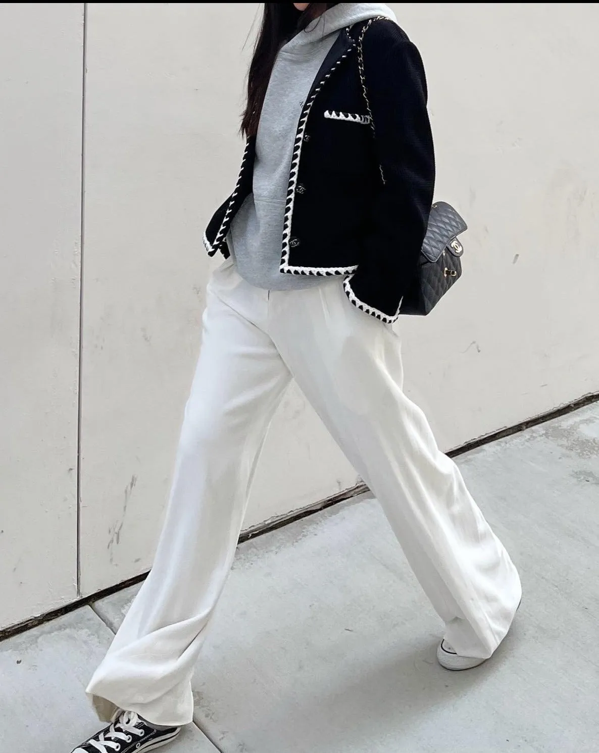 Pleated Wide Leg Linen Pants in Ivory