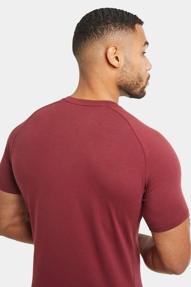 Premium Muscle Fit V-Neck in Burgundy