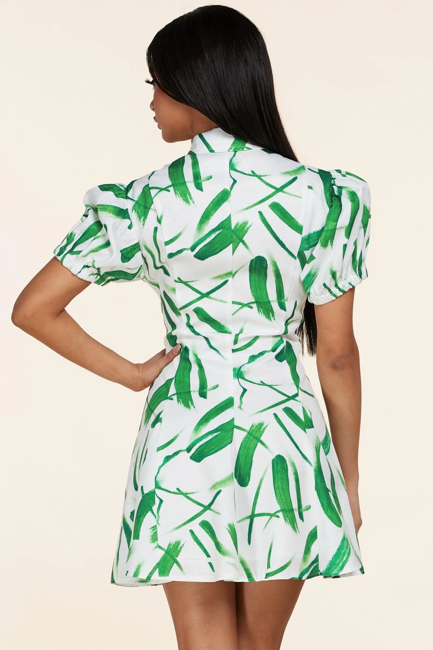 PRINT MINI DRESS WITH BRA INSERT