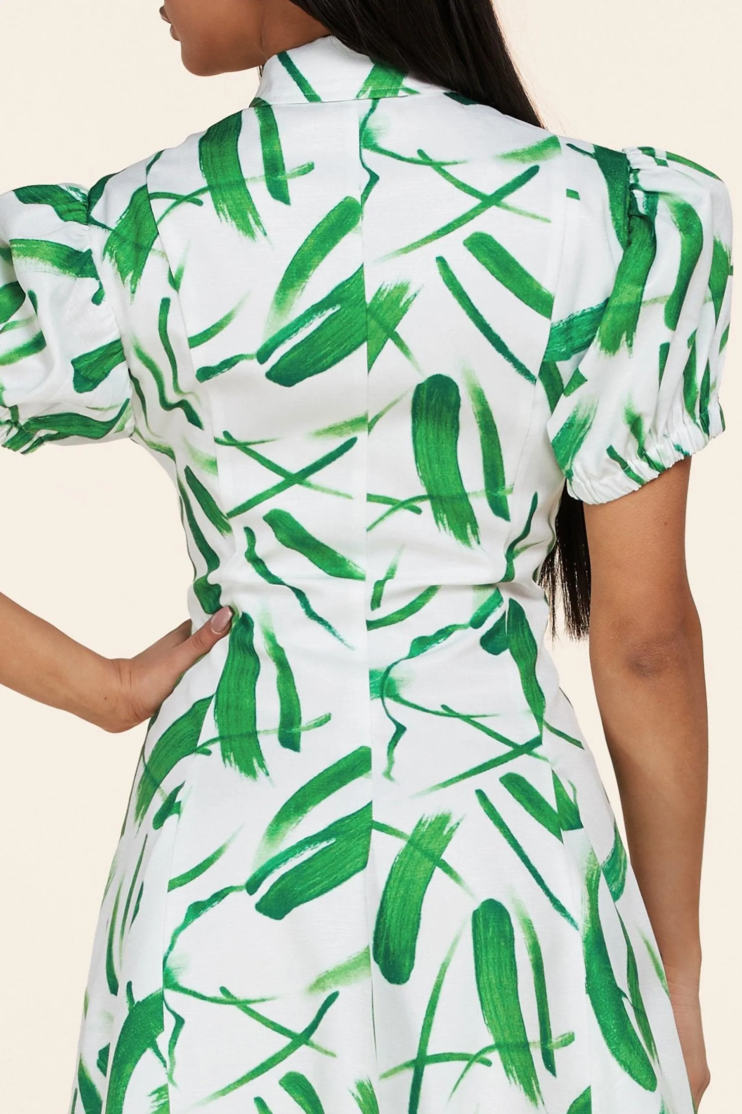 PRINT MINI DRESS WITH BRA INSERT