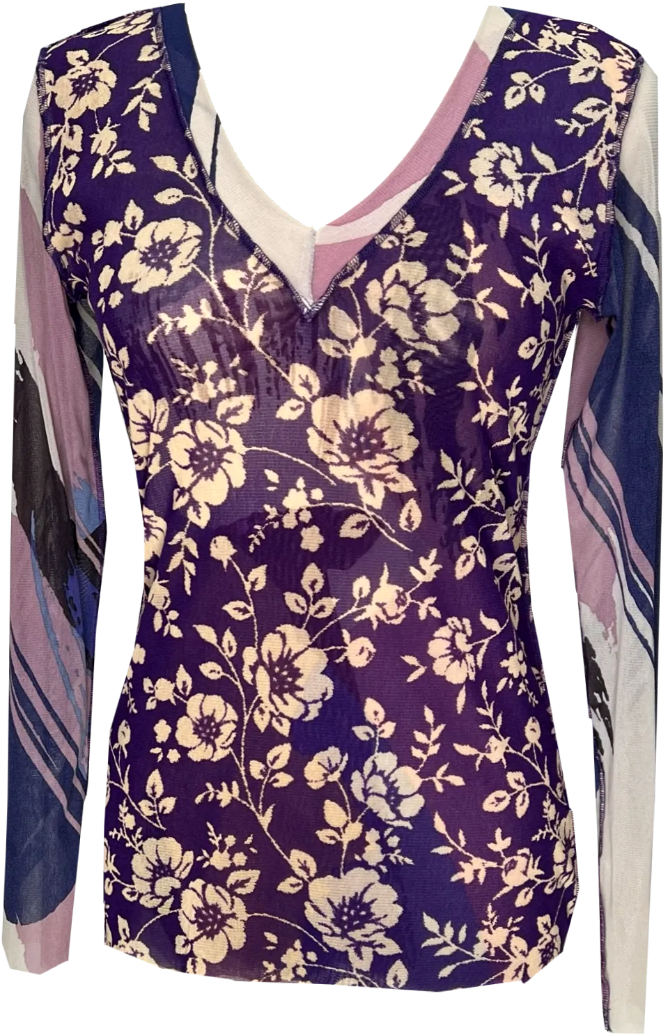 Purple Rain Reversible V Neck Top