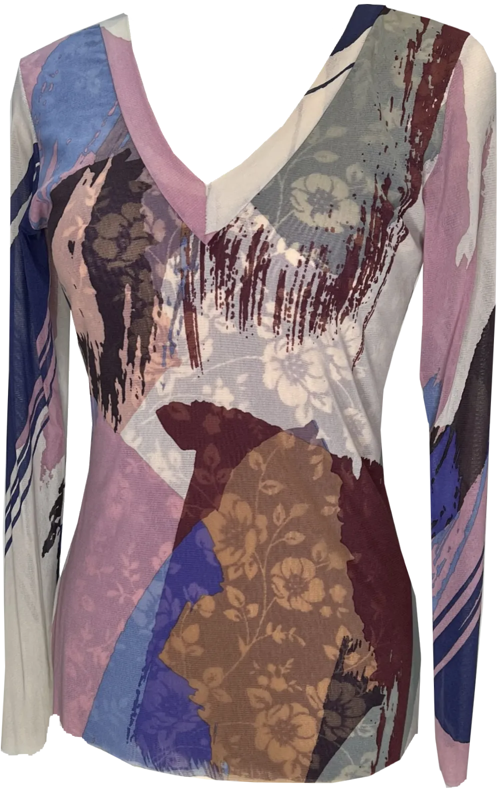 Purple Rain Reversible V Neck Top
