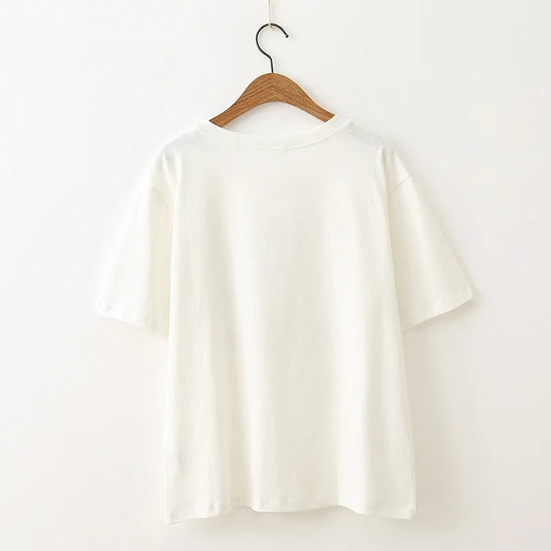 "CARTOON DINOSAUR" LOOSE TEE T-SHIRT K061703
