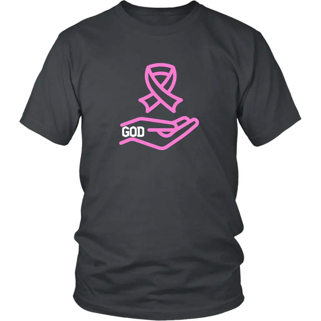 "God's got it in his hands" Breast Cancer T-Shirt