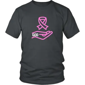"God's got it in his hands" Breast Cancer T-Shirt
