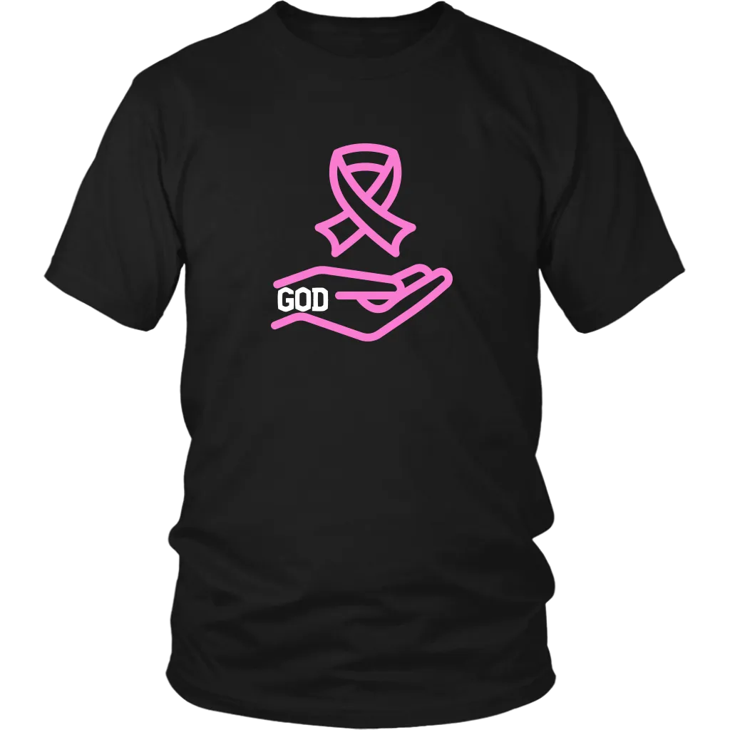 "God's got it in his hands" Breast Cancer T-Shirt