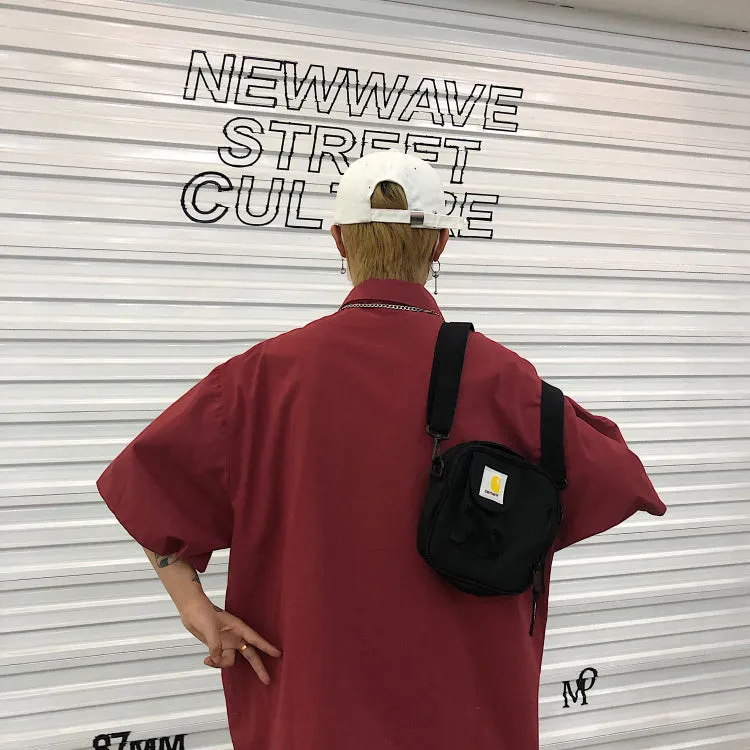"RETRO PORTRAIT PRINTED LOOSE" SHORT-SLEEVED SHIRT K071305