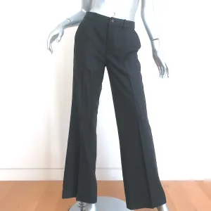 Ralph Lauren Collection Wide Leg Pants Black Wool Size 4