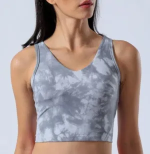 Raye Tie Dye Bra Top - Grey (XS/S)