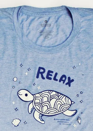 Relax! Sea Turtle Womens Graphic T-Shirt