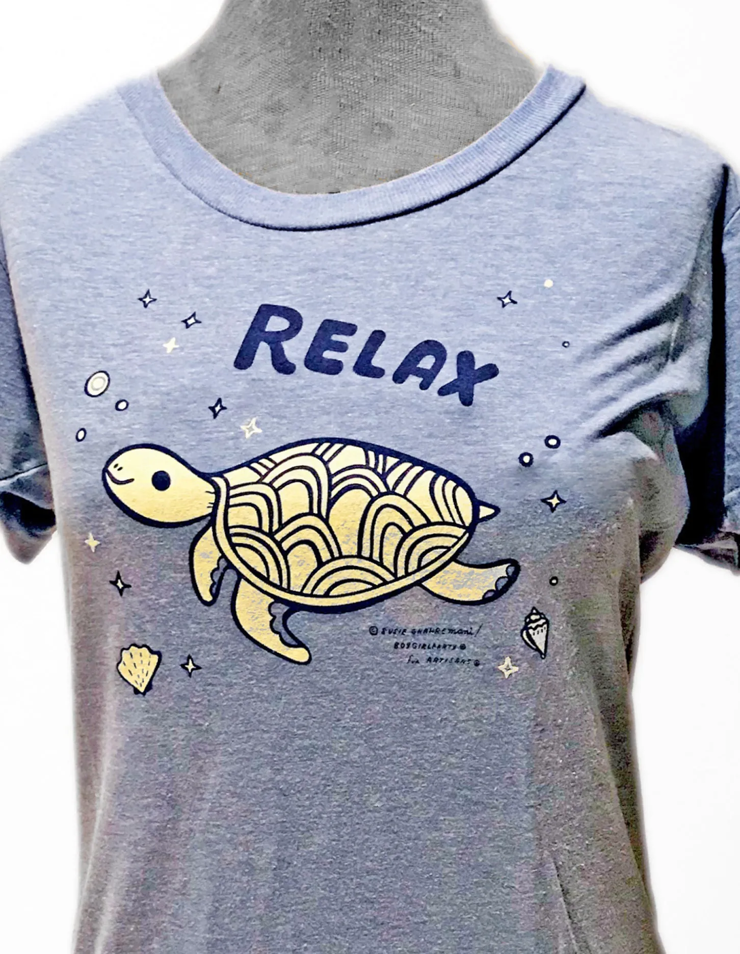 Relax! Sea Turtle Womens Graphic T-Shirt