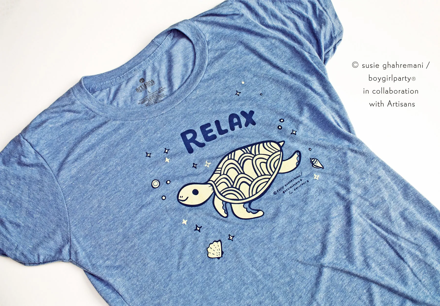 Relax! Sea Turtle Womens Graphic T-Shirt