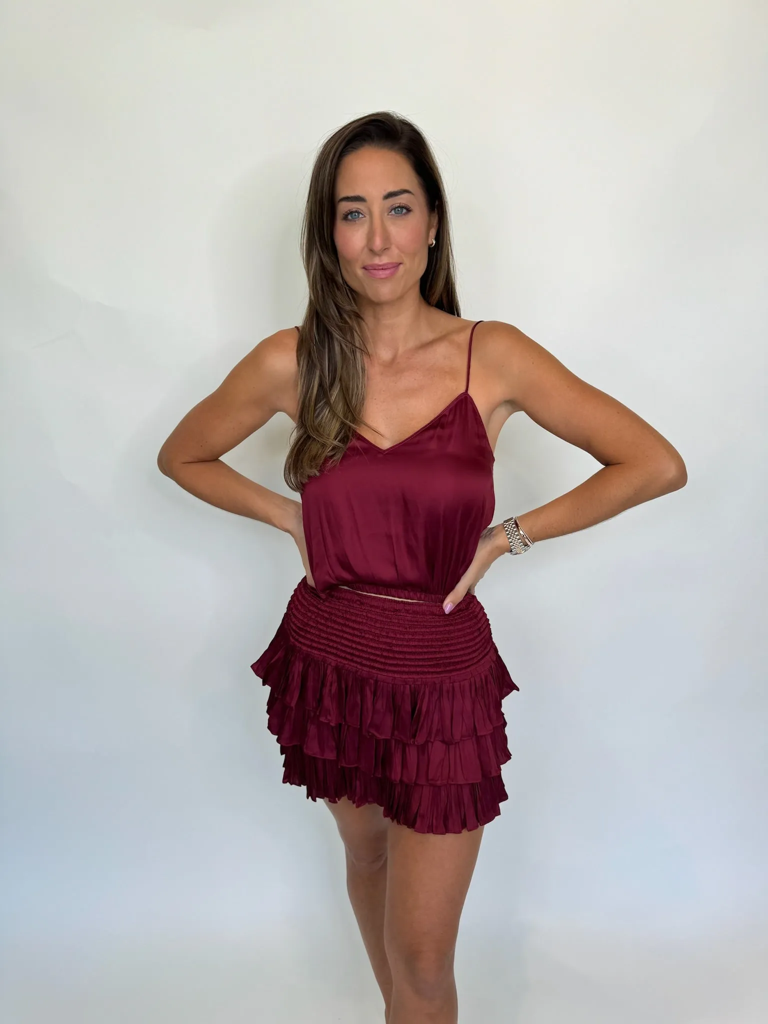 Reset Amore Top Maroon