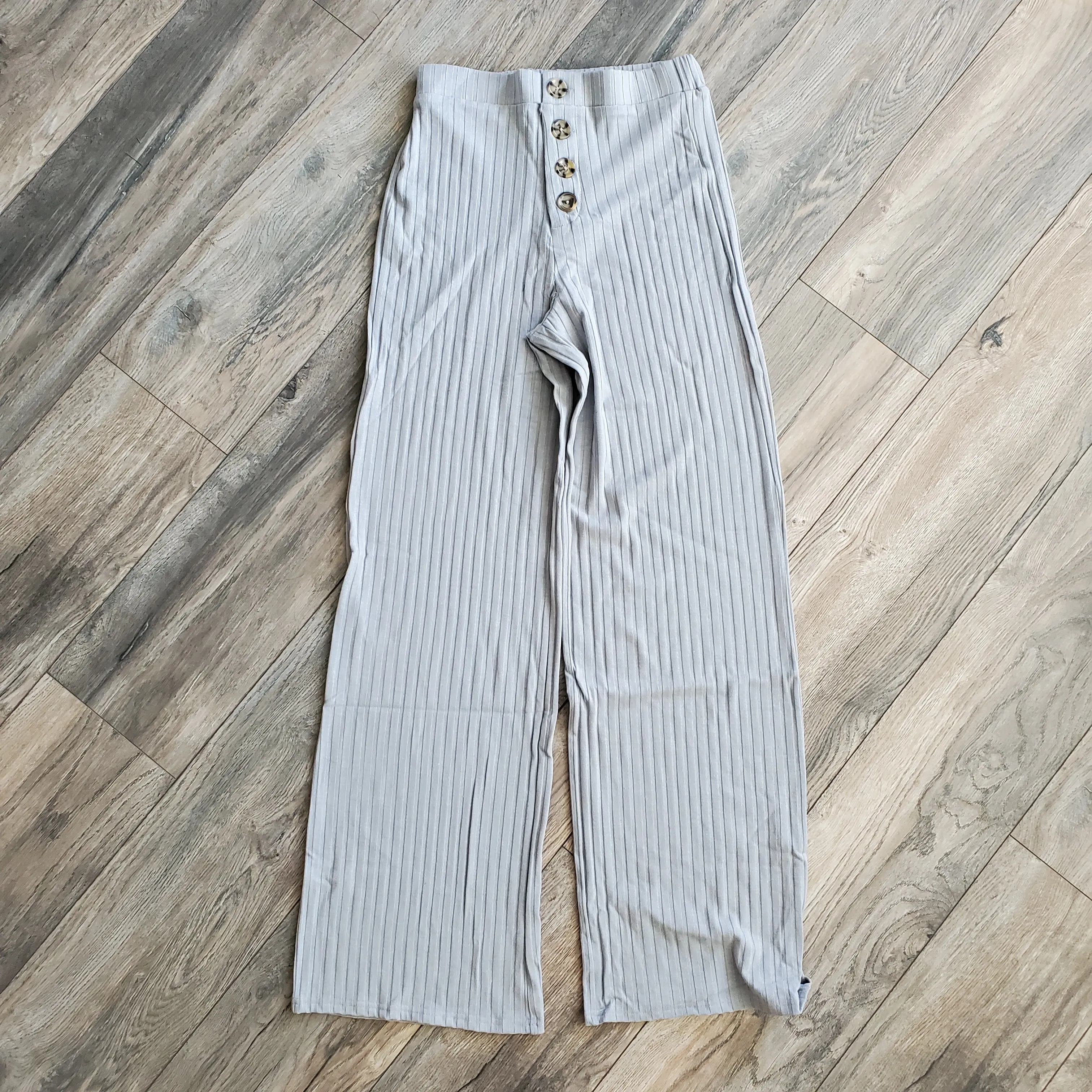 Rib Knit Wide Leg Pants