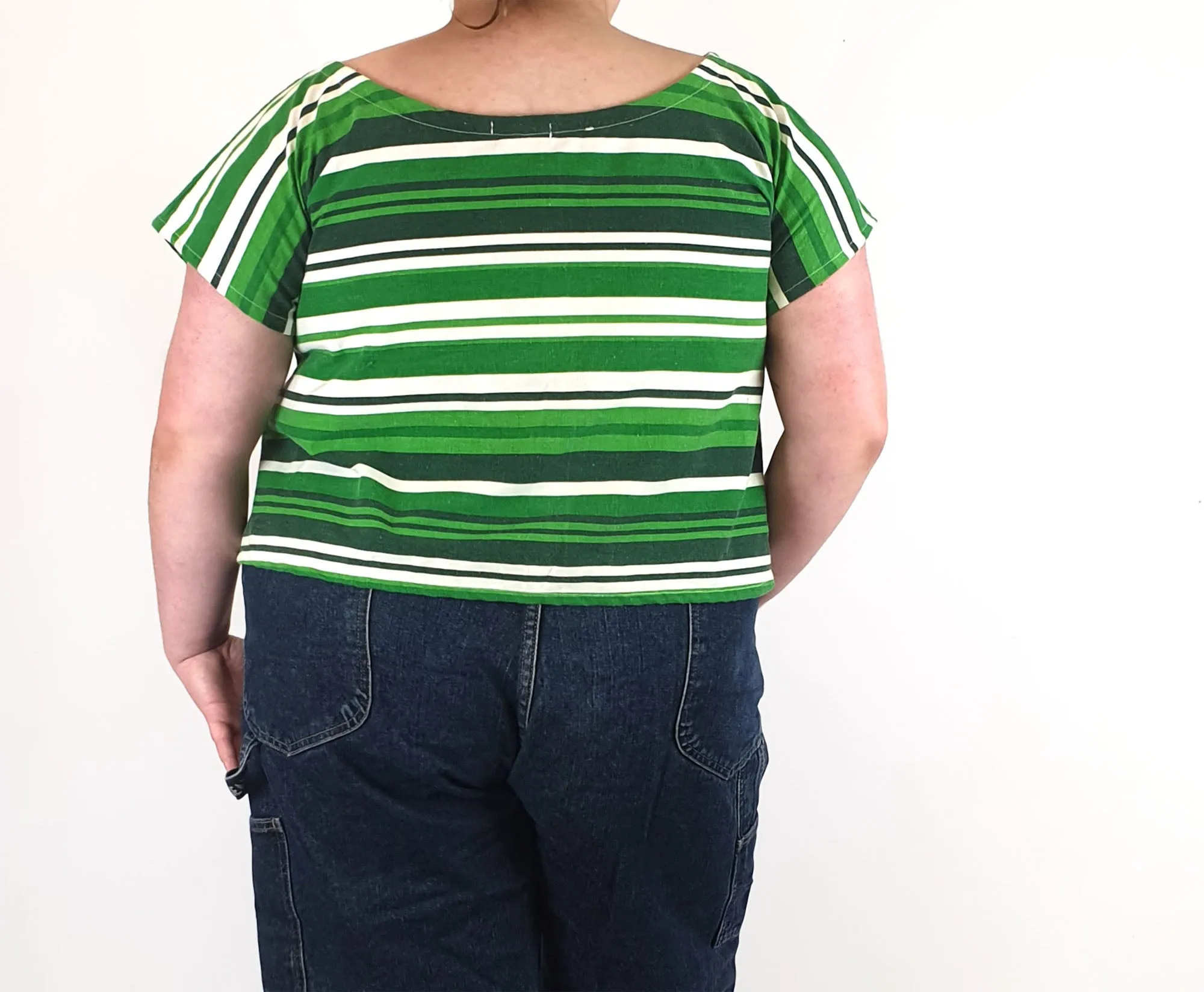 Rummage Style green striped top size 20