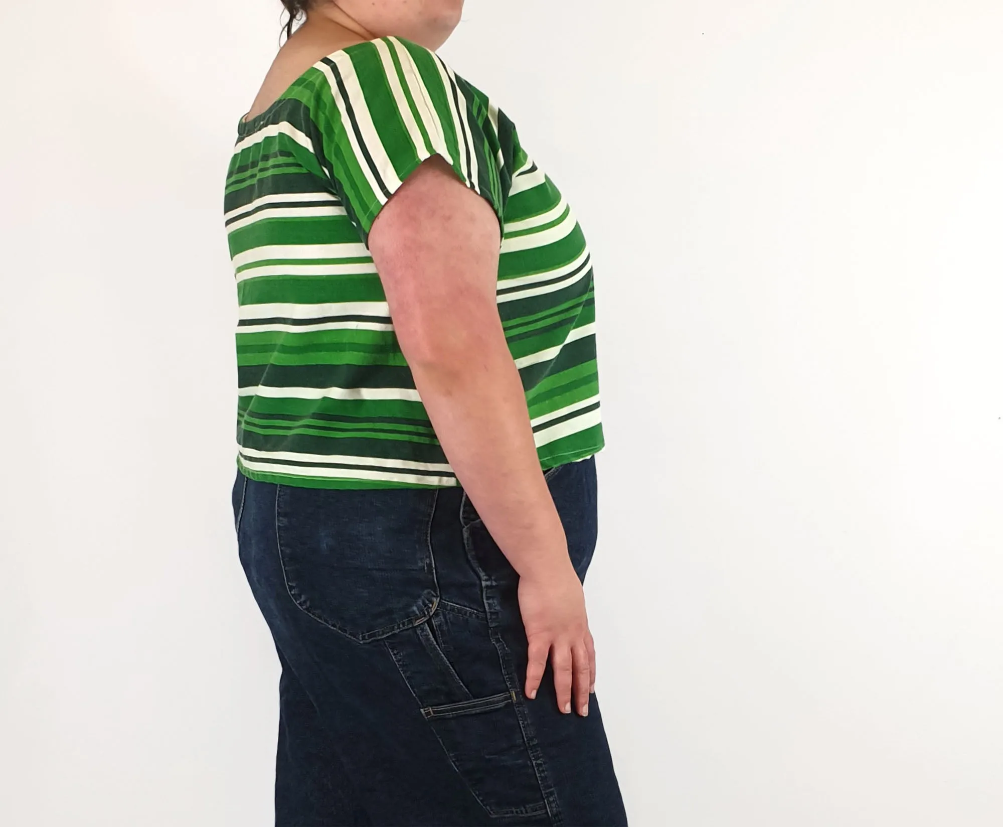 Rummage Style green striped top size 20
