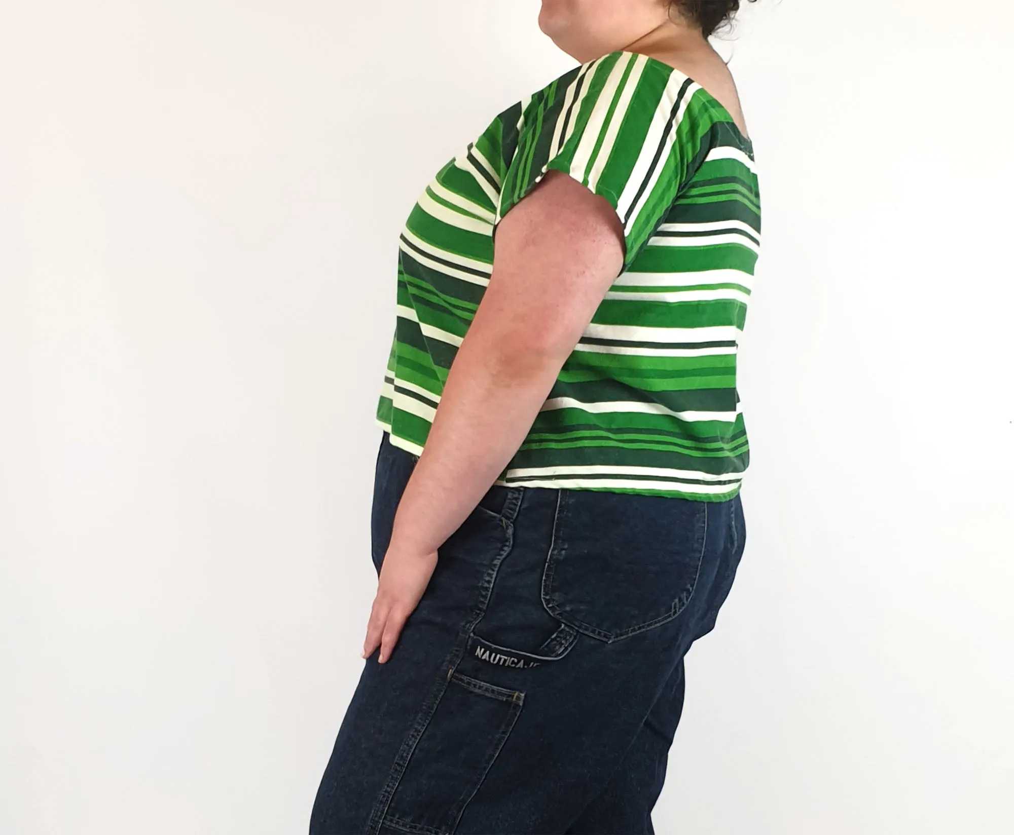 Rummage Style green striped top size 20