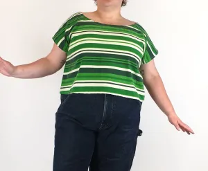 Rummage Style green striped top size 20