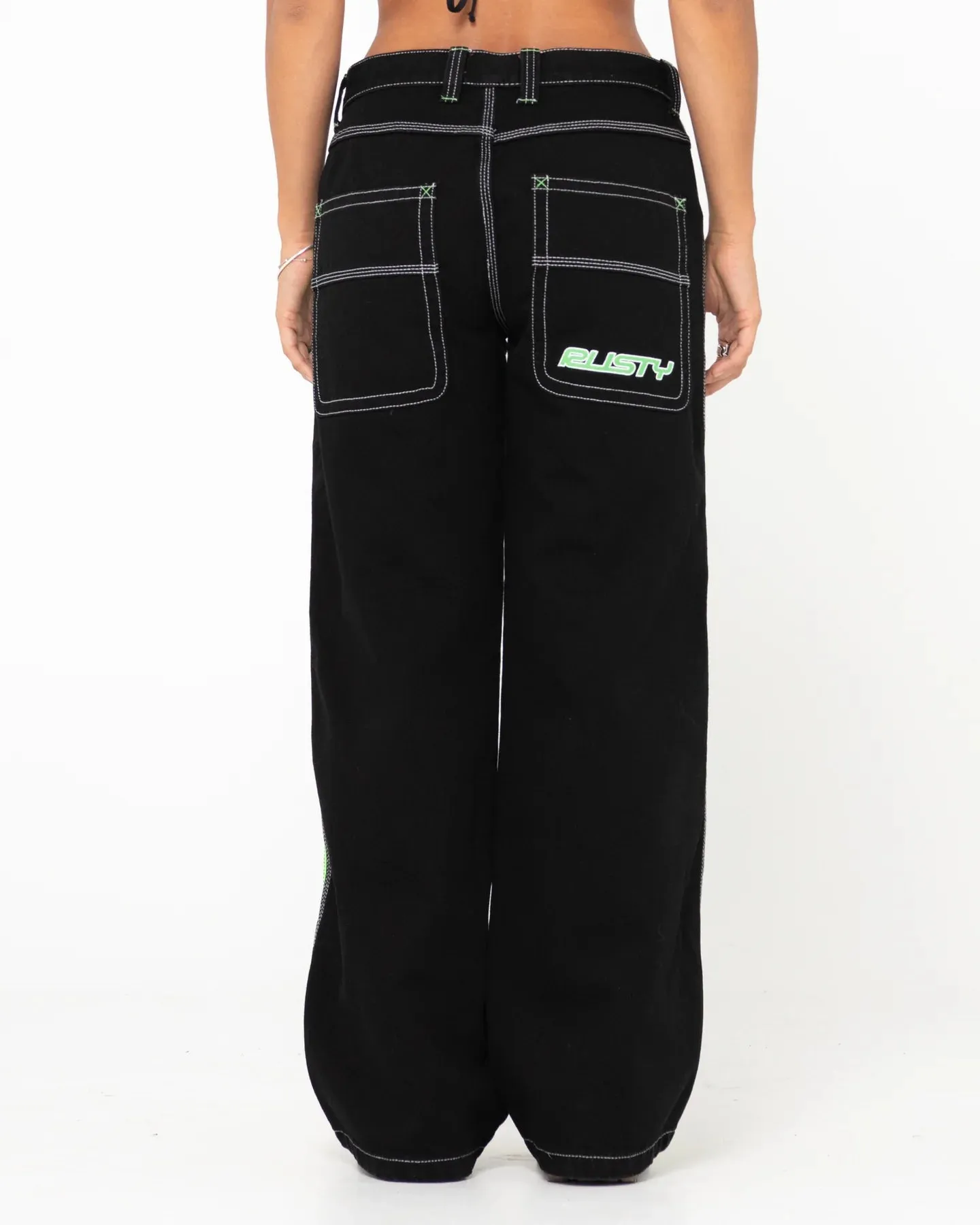 Rusty Flip Mommy Low Rise Wide Leg Denim Pant - BKN