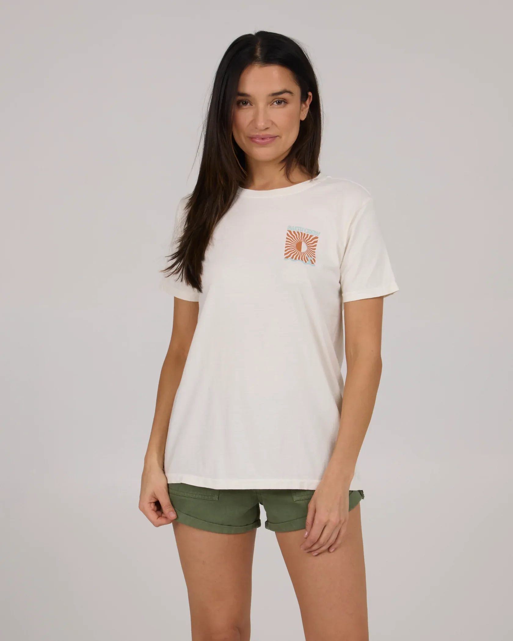 Salty Crew Womens Optic Sea B.F Tee - Off White