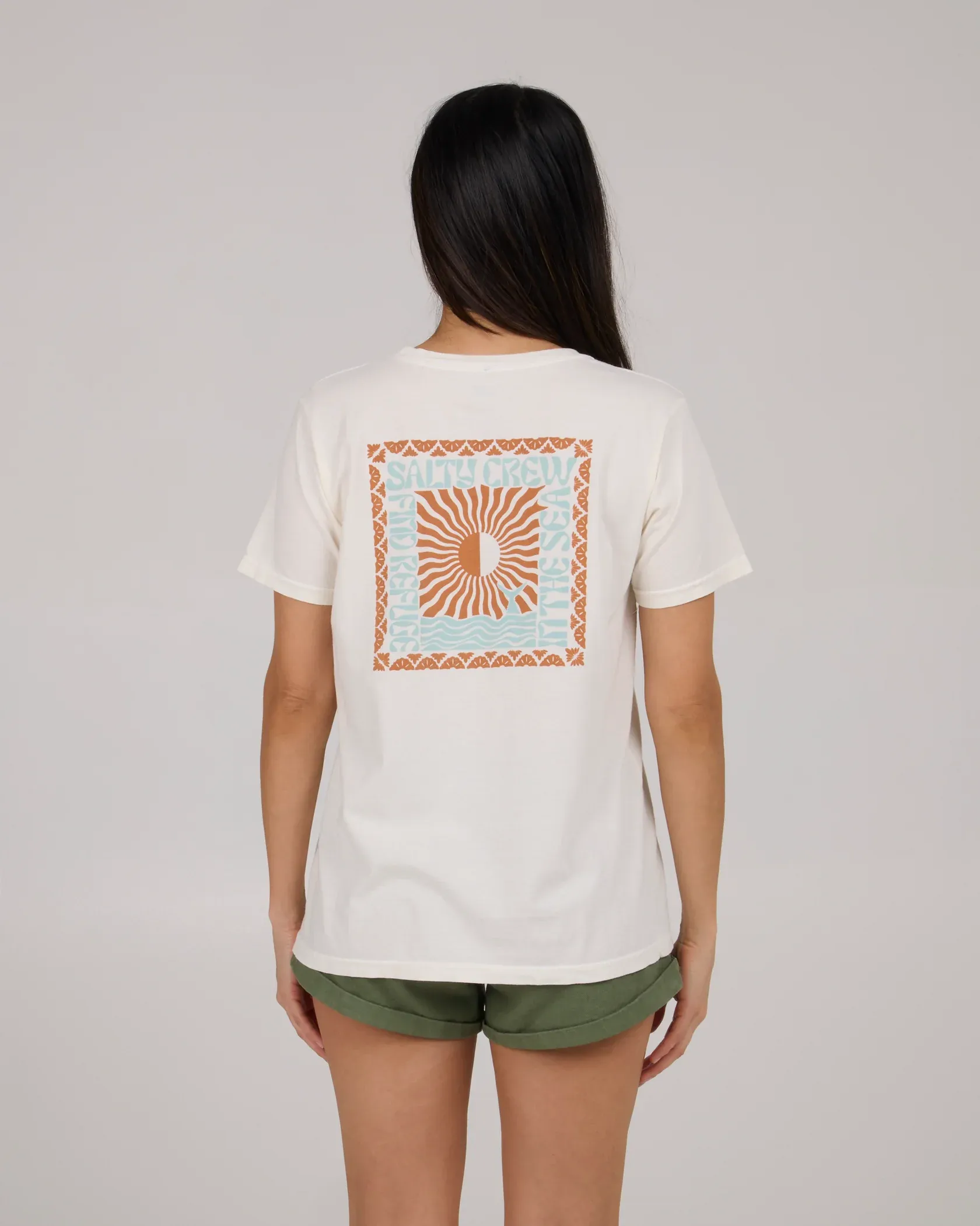 Salty Crew Womens Optic Sea B.F Tee - Off White