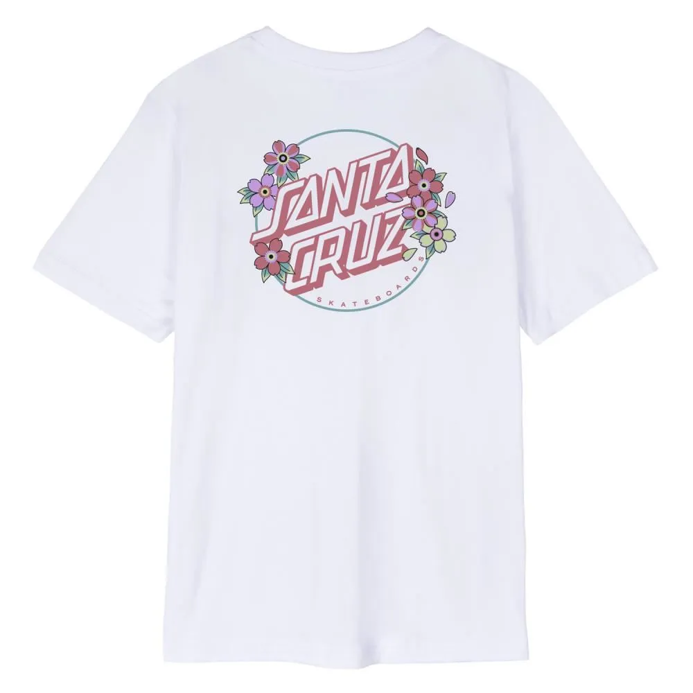 Santa Cruz Women's T-Shirt Blooming Dot T-Shirt - White