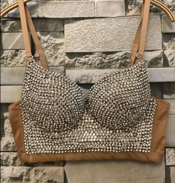 Sexy Bustier Bra Cropped bling
