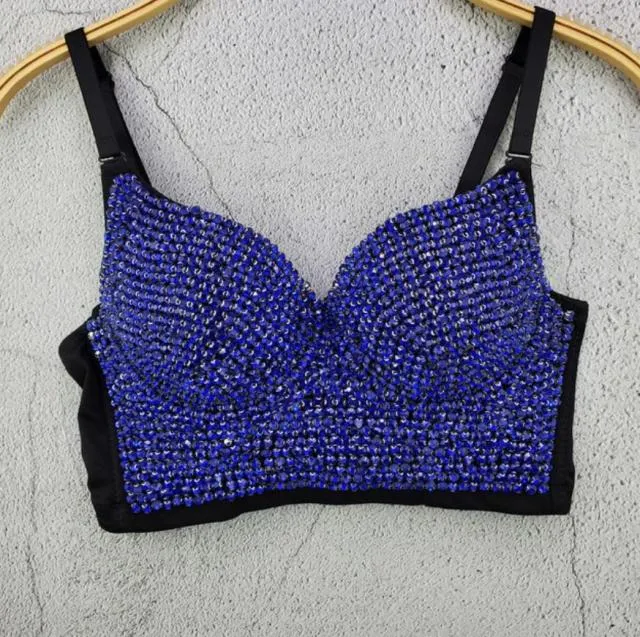 Sexy Bustier Bra Cropped bling
