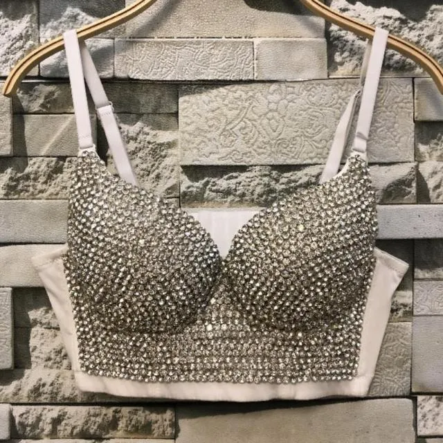 Sexy Bustier Bra Cropped bling