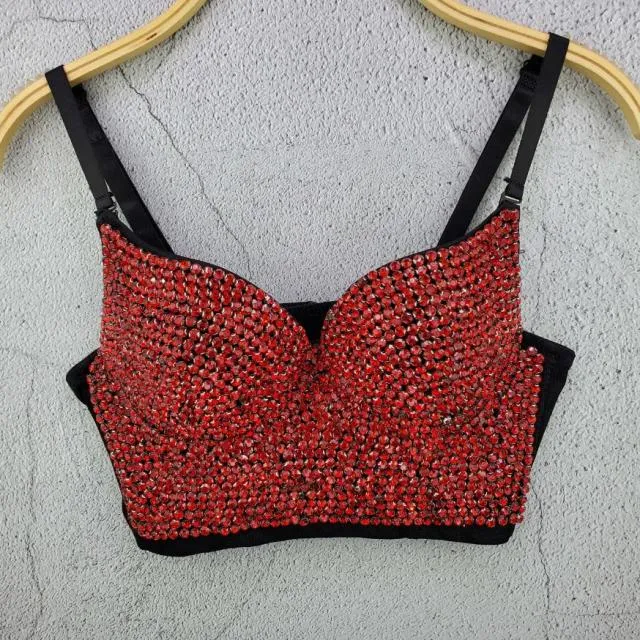 Sexy Bustier Bra Cropped bling