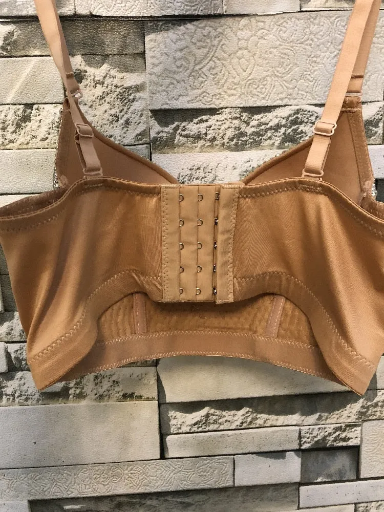Sexy Bustier Bra Cropped bling